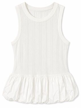 NWT Elodie Elegant White Sleeveless Top